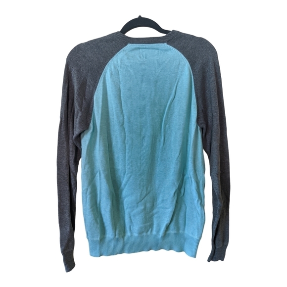Hurley Cotton Long Sleeve V Neck Pullover Sweater Men's S Blue/Gray - Picture 6 of 6